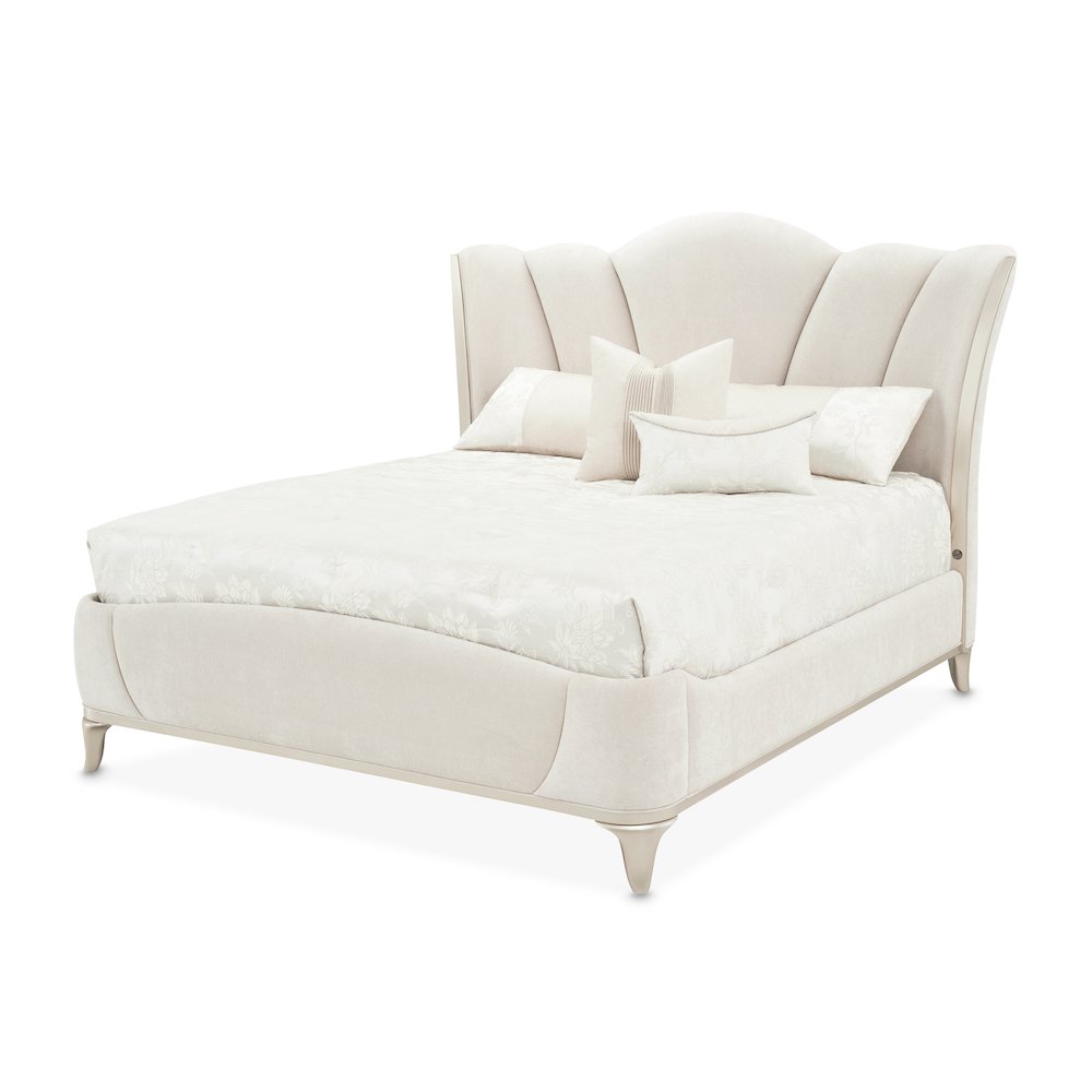 La Marisia Cal. King Upholstered Bed - Tranquil/Champagne Gold