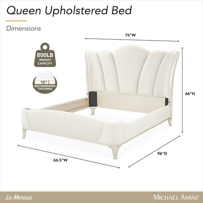 La Marisia Cal. King Upholstered Bed - Tranquil/Champagne Gold