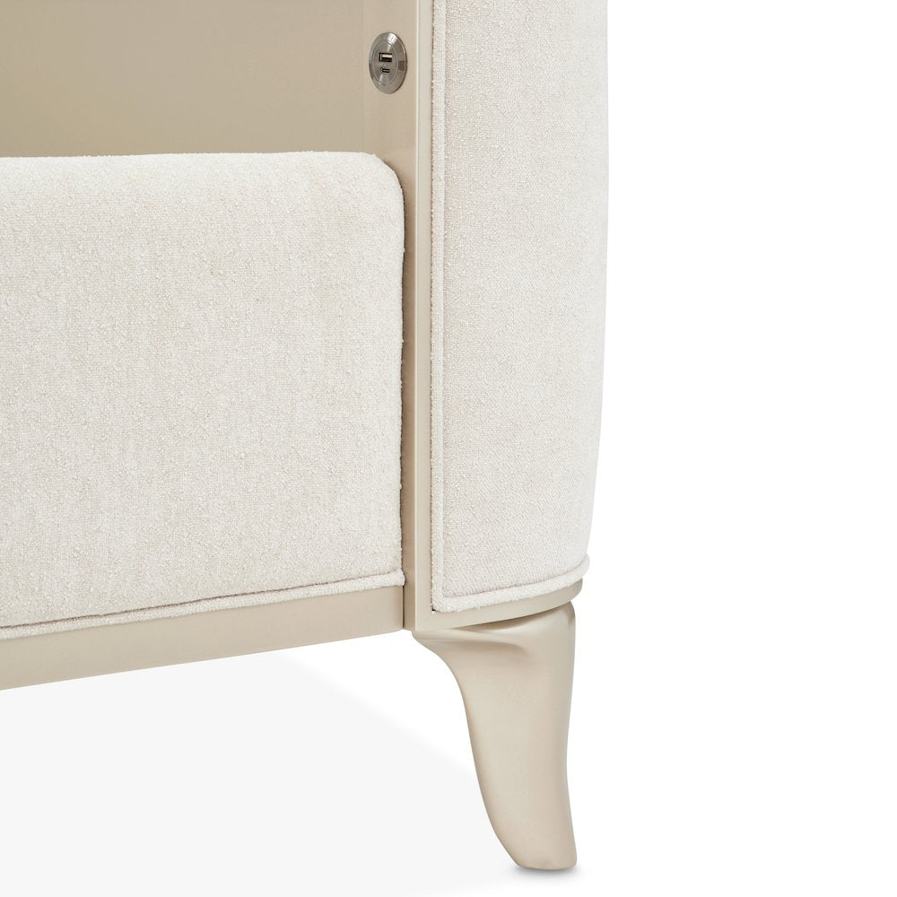 La Marisia Cal. King Upholstered Bed - Tranquil/Champagne Gold