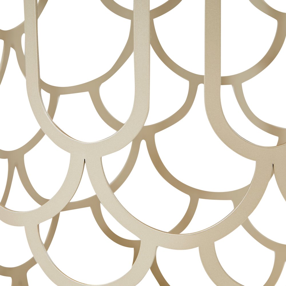 La Marisia Marble Chairside Table - Creamy Pearl/Champagne