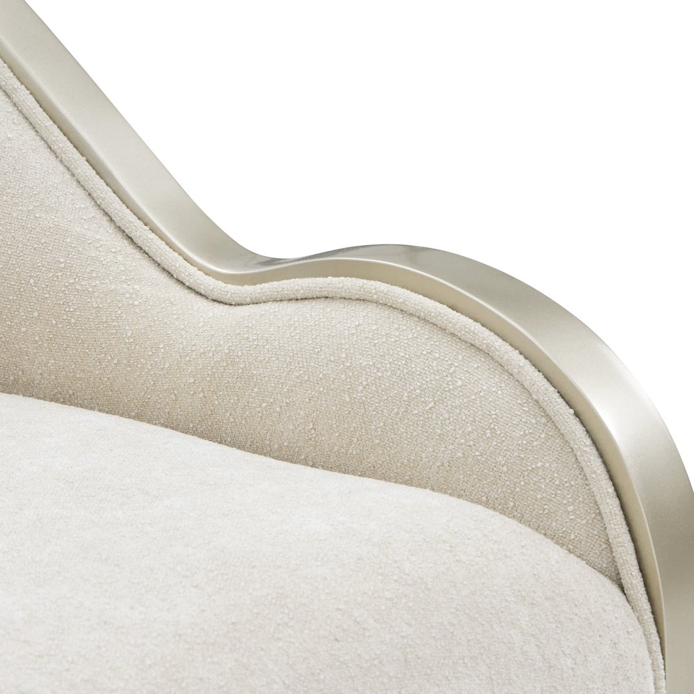 La Marisia Chenille Accent Chair - Tranquil/Light Champagne
