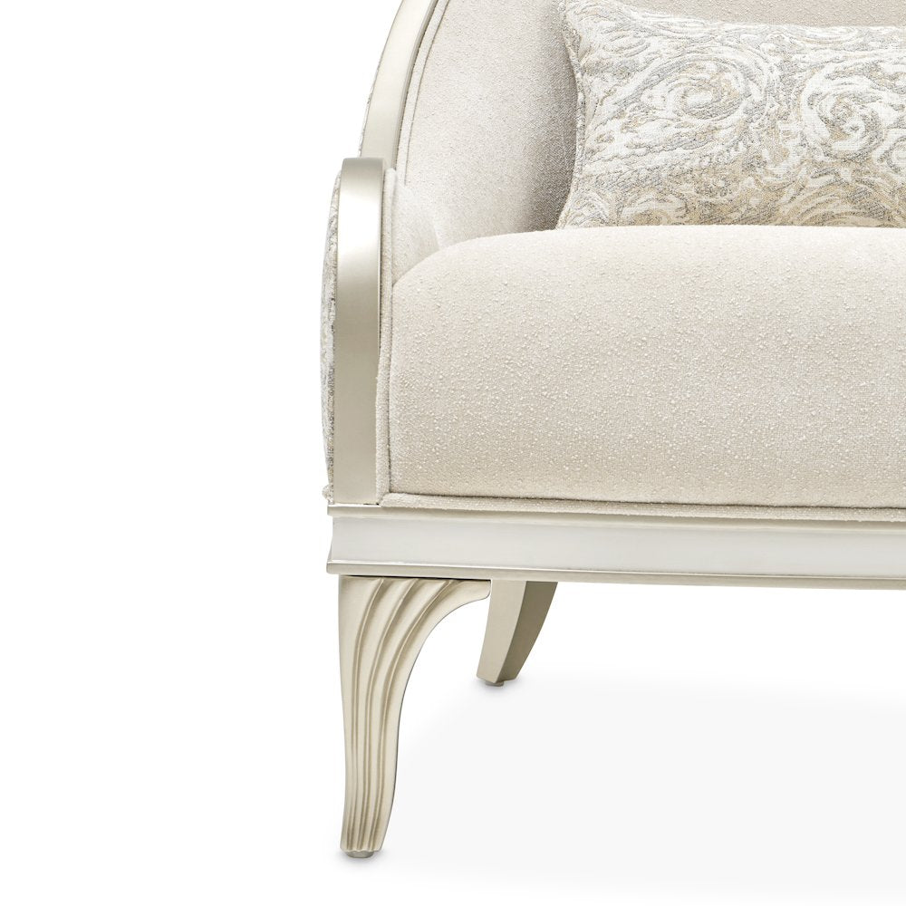 La Marisia Chenille Accent Chair - Tranquil/Light Champagne