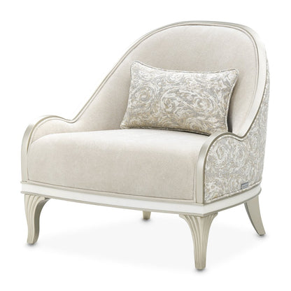 La Marisia Chenille Accent Chair - Tranquil/Light Champagne