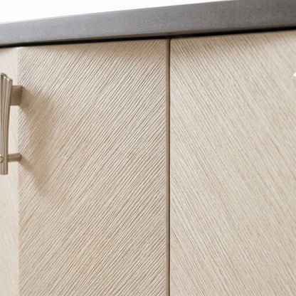 Starlight Canyon Home Media Cabinet with Solid Wood Build, Silver Mist
