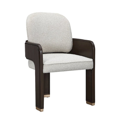West Kensington Dining Arm Chair - Buff/Medium Espresso