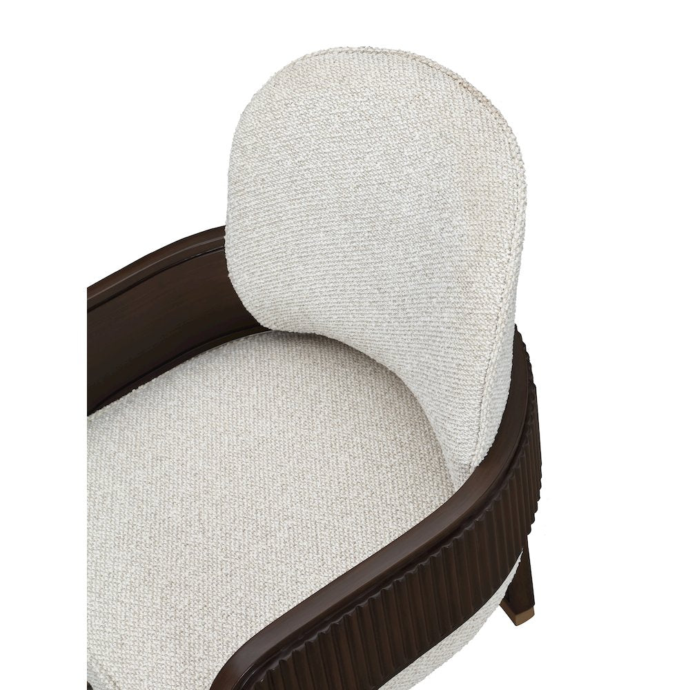 West Kensington Dining Arm Chair - Buff/Medium Espresso