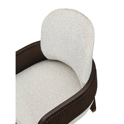 West Kensington Dining Arm Chair - Buff/Medium Espresso