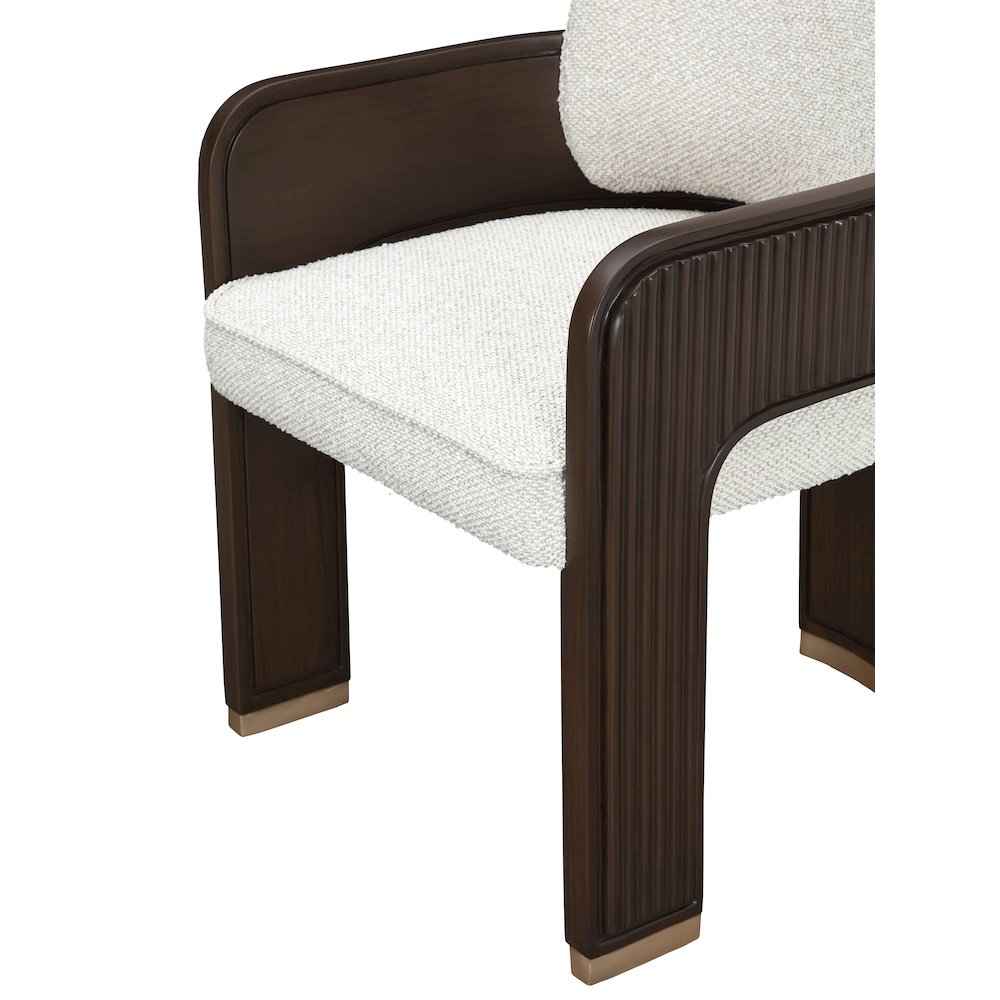 West Kensington Dining Arm Chair - Buff/Medium Espresso