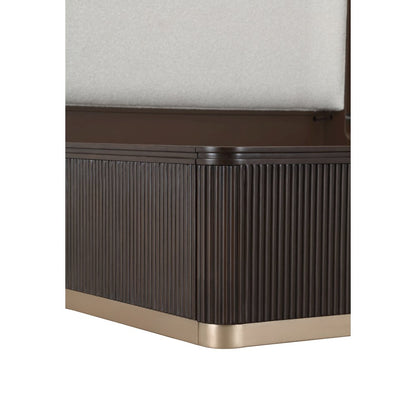 West Kensington Queen Bed - Buff/Medium Espresso