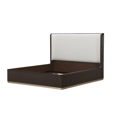 West Kensington Cal. King Bed - Buff/Medium Espresso