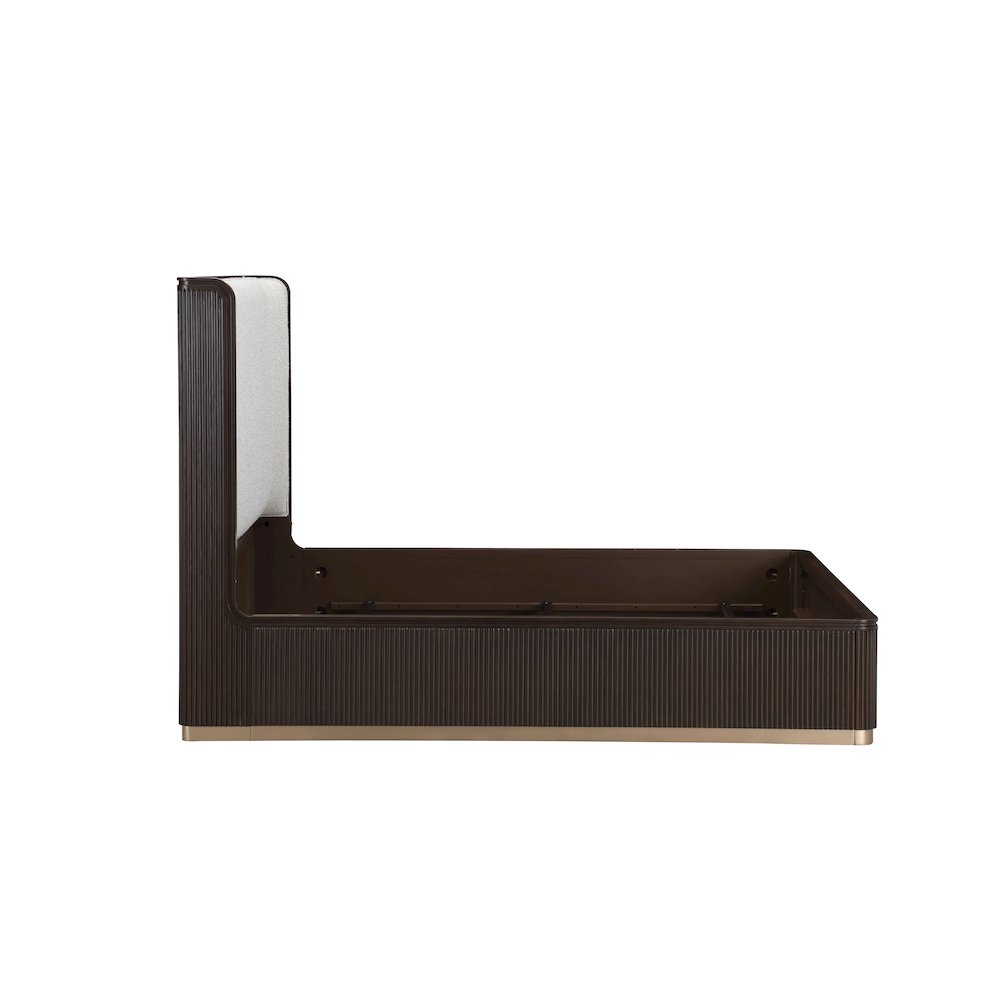 West Kensington Cal. King Bed - Buff/Medium Espresso