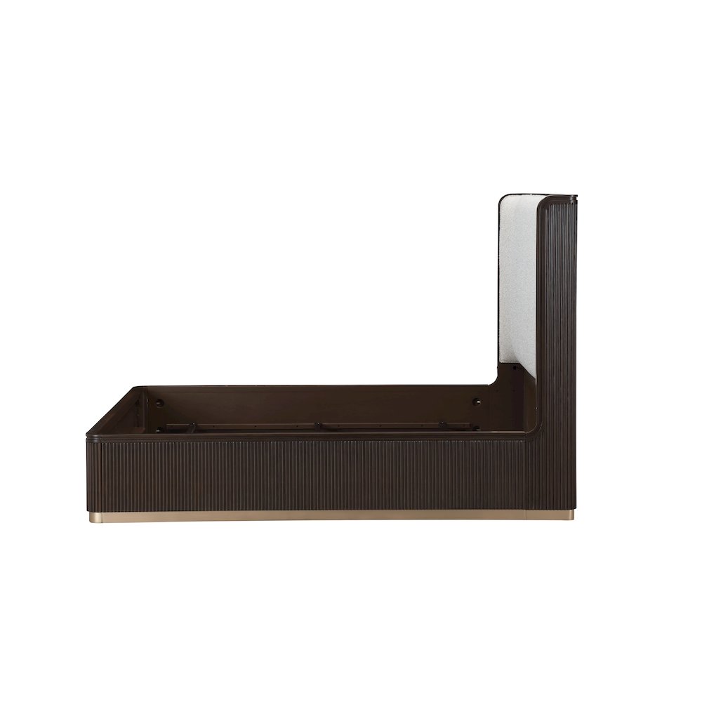 West Kensington Cal. King Bed - Buff/Medium Espresso