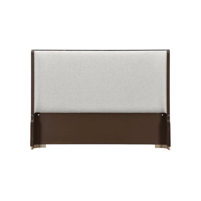 West Kensington Cal. King Bed - Buff/Medium Espresso