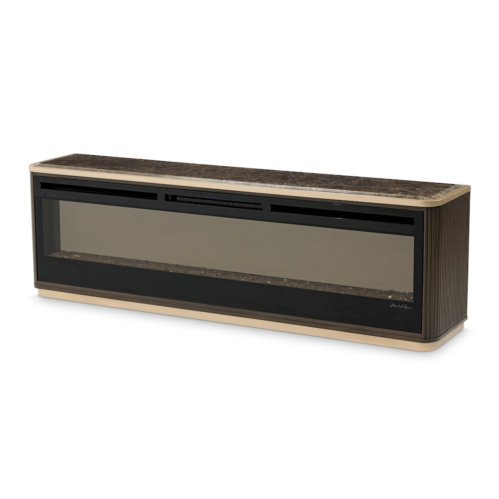 West Kensington Fireplace with Electric Insert - Medium Espresso