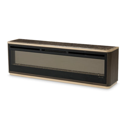 West Kensington Fireplace with Electric Insert - Medium Espresso