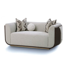 West Kensington Loveseat - Buff/Medium Espresso