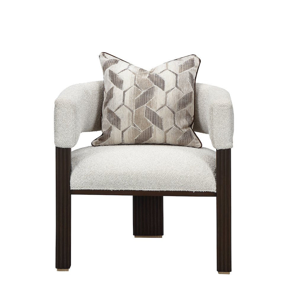 West Kensington Accent Chair - Buff/Medium Espresso