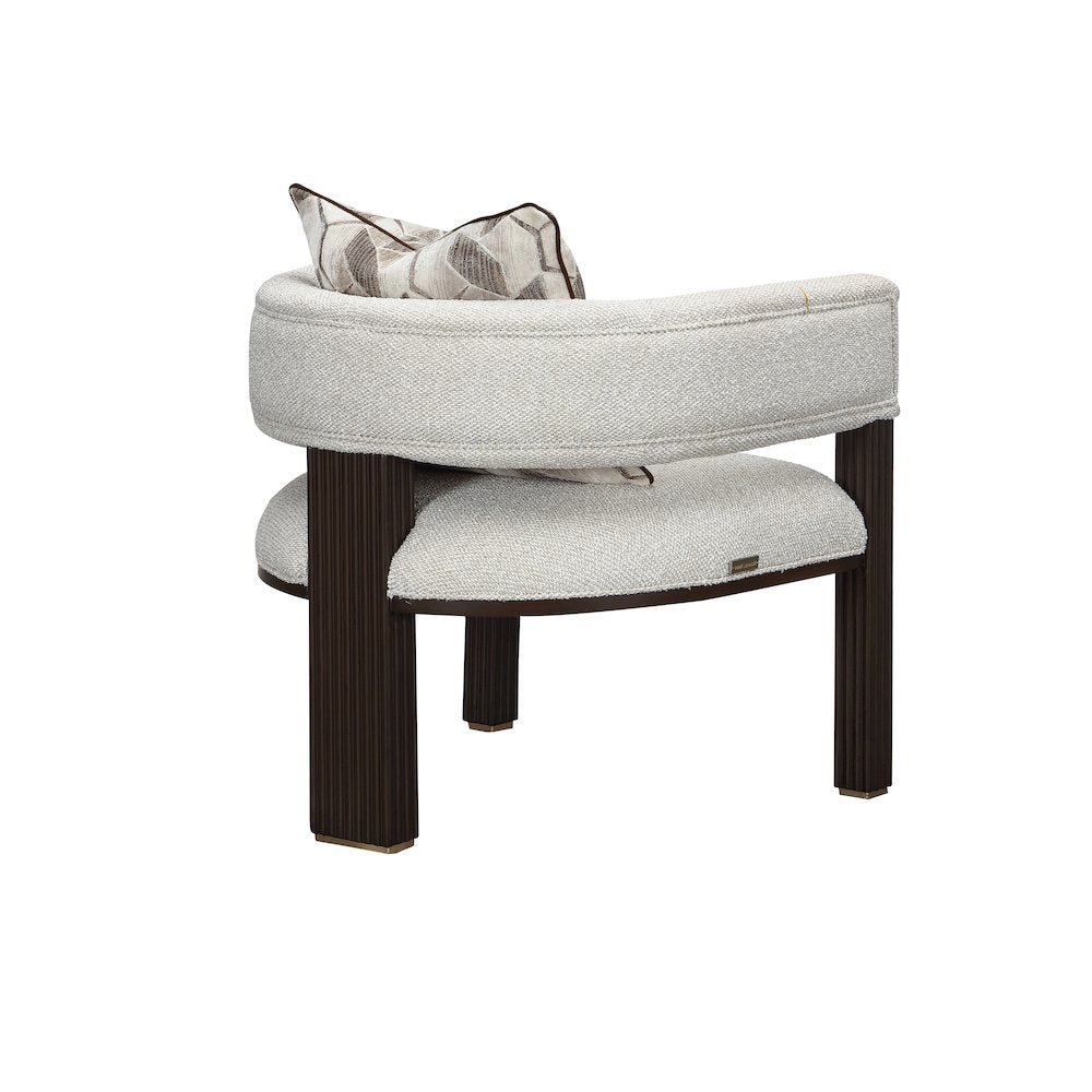 West Kensington Accent Chair - Buff/Medium Espresso