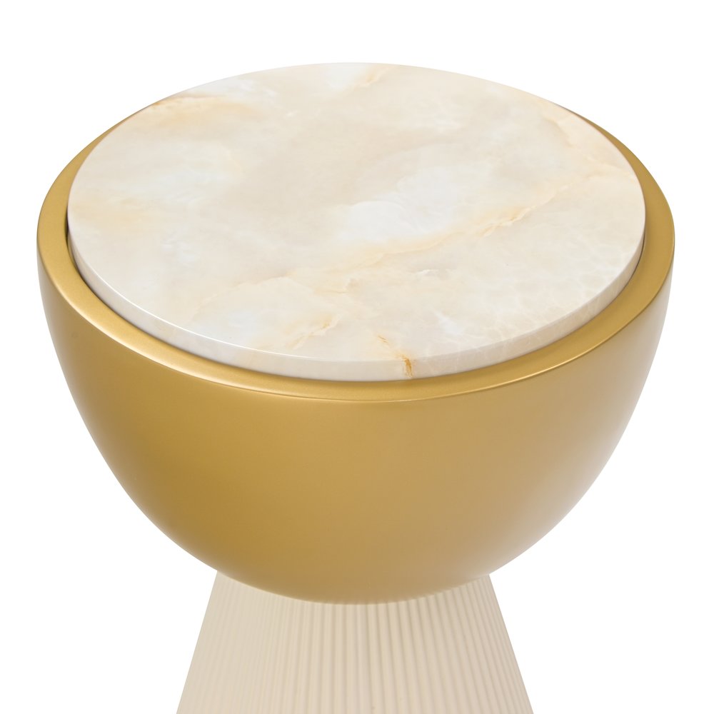 Scotts Square Chairside Table - Light Champagne