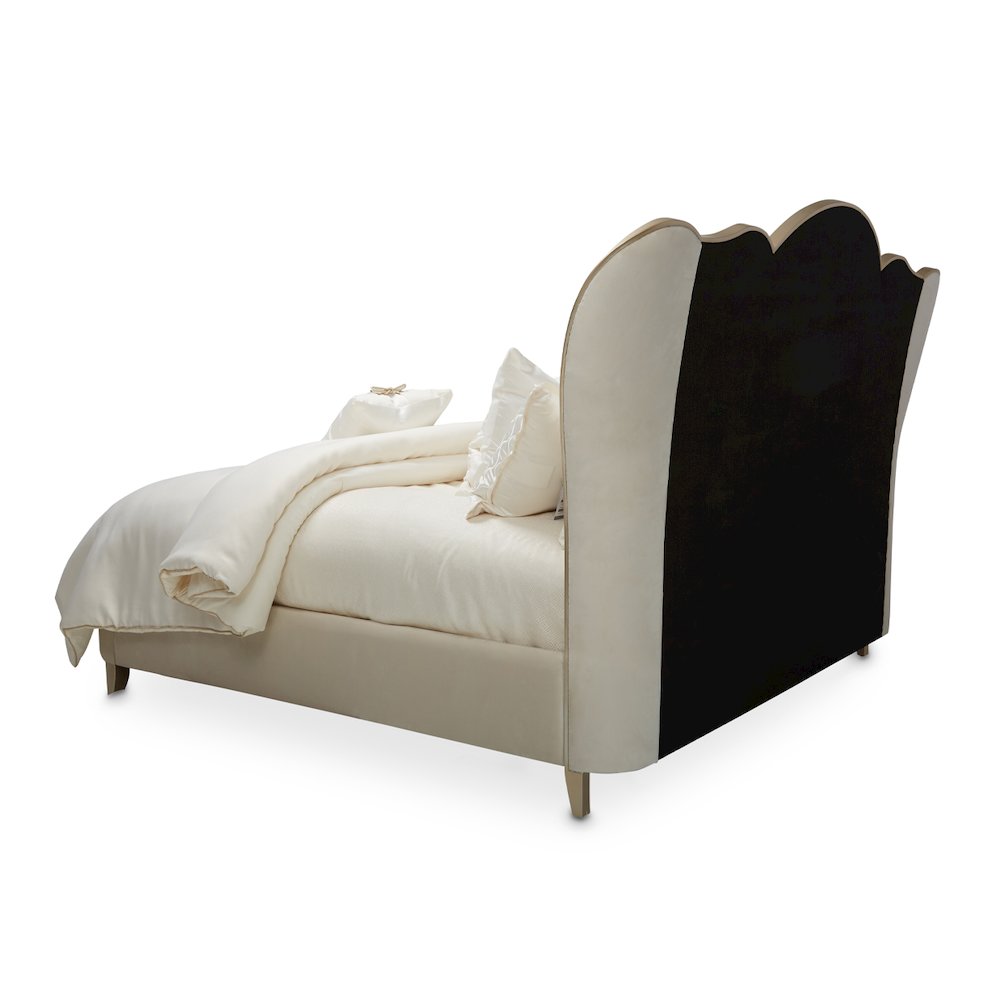 Villa Cherie Queen Channel Tufted Bed - Caramel