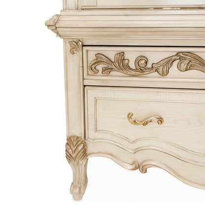 Platine de Royale Curio Display Cabinet - Champagne