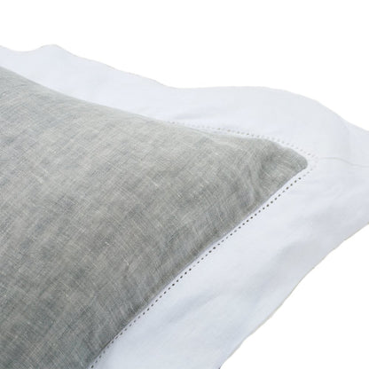 Atina 7-Piece King Linen Duvet Set - Gray
