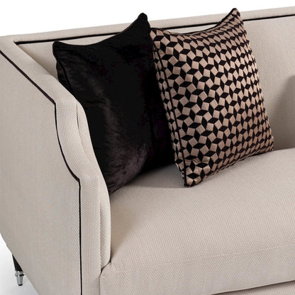 La Francaise Mansion Sofa - Cafe au Lait/Black