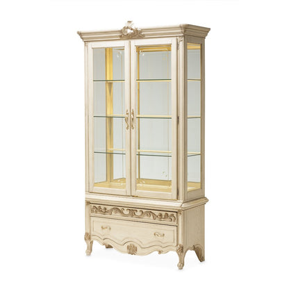 Platine de Royale Curio Display Cabinet - Champagne