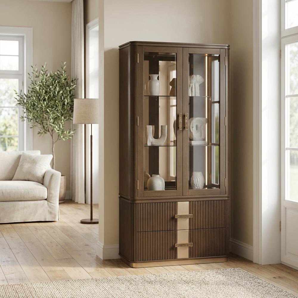 West Kensington Display Cabinet - Medium Espresso