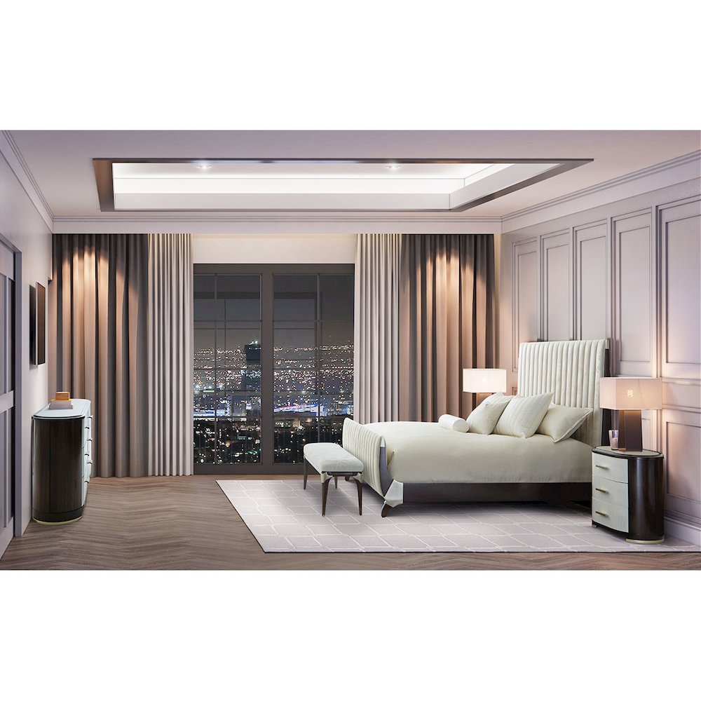 Paris Chic Cal. King Sleigh Bed - Espresso