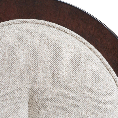 Camellia Field Dining Arm Chair, Set of 2 - Linen/Warm Pecan