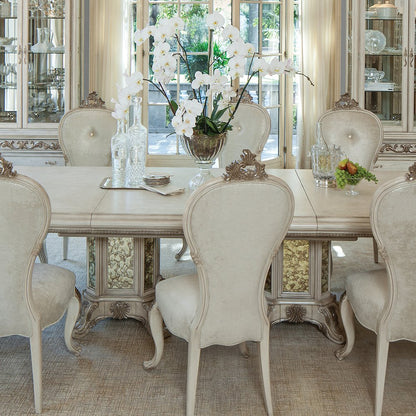 Platine de Royale Rectangular Dining Table - Champagne