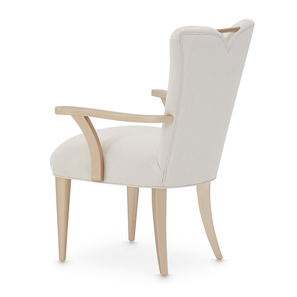 La Rachelle Dining Arm Chair - Icicle/Champagne Set of 2