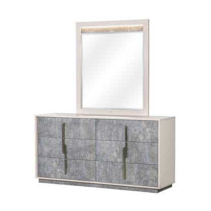 Pavira Dresser with Mirror - Stone