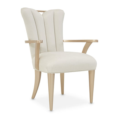 La Rachelle Dining Arm Chair - Icicle/Champagne Set of 2