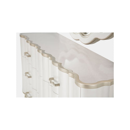 London Place Dresser with Mirror - Creamy Pearl