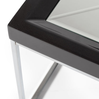 Carmela Cocktail Table - Glossy  Charcoal Sand