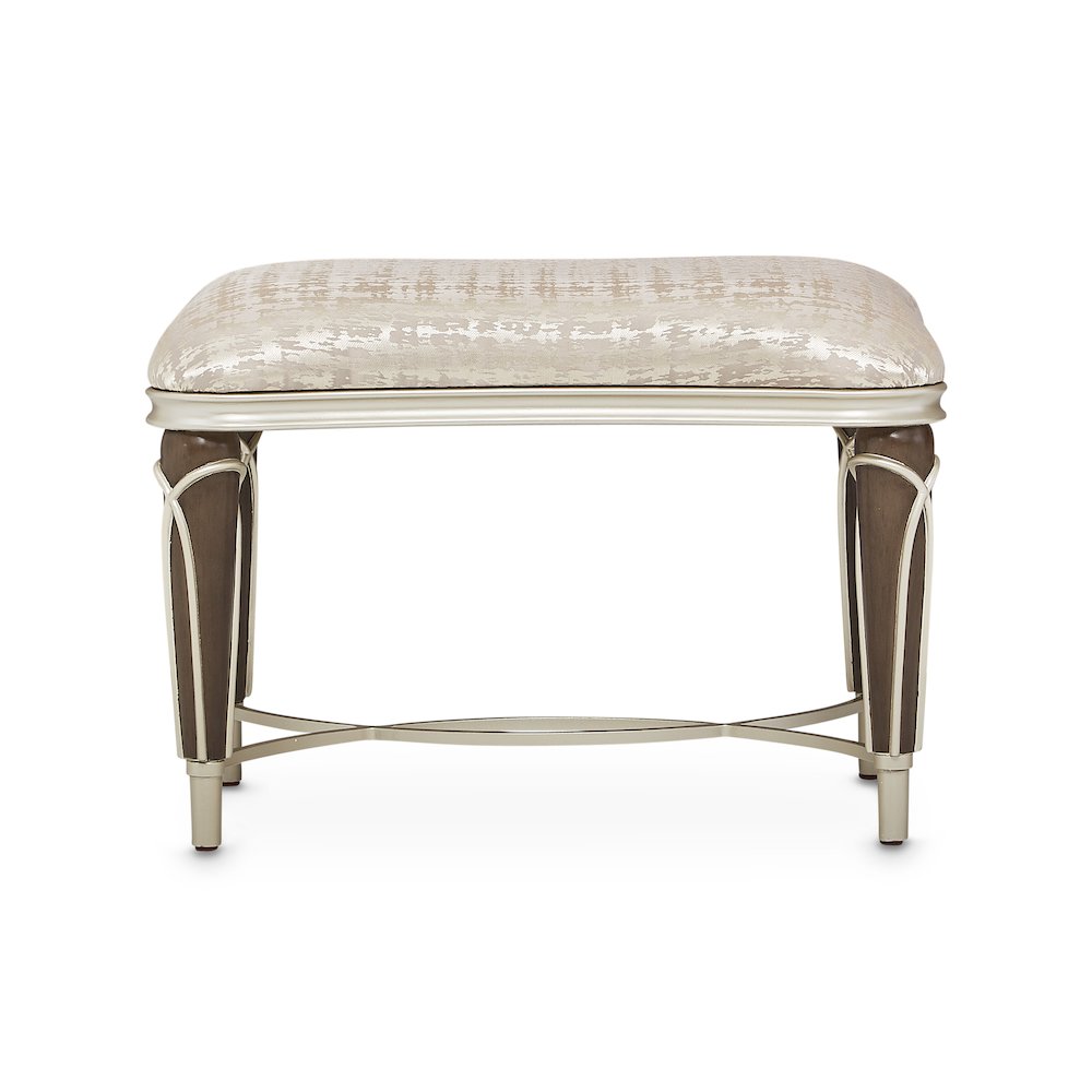 Villa Cherie Ottoman - Bisque/Hazelnut