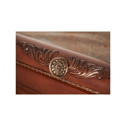 Cortina Queen Sleigh Bed - Honey Walnut