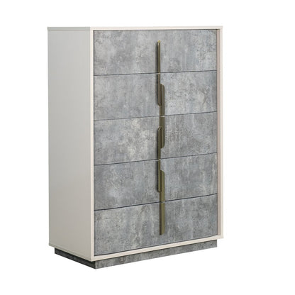 Pavira 5-Drawer Chest - Stone