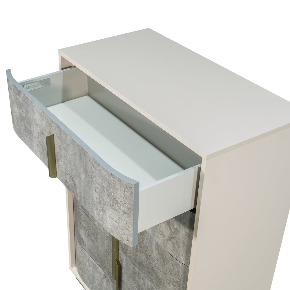 Pavira 5-Drawer Chest - Stone