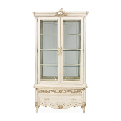Platine de Royale Curio Display Cabinet - Champagne