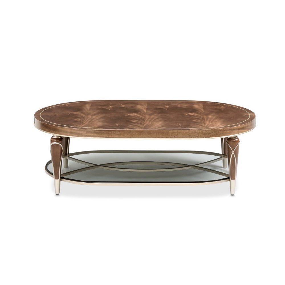 Villa Cherie Oval Cocktail Table - Hazelnut