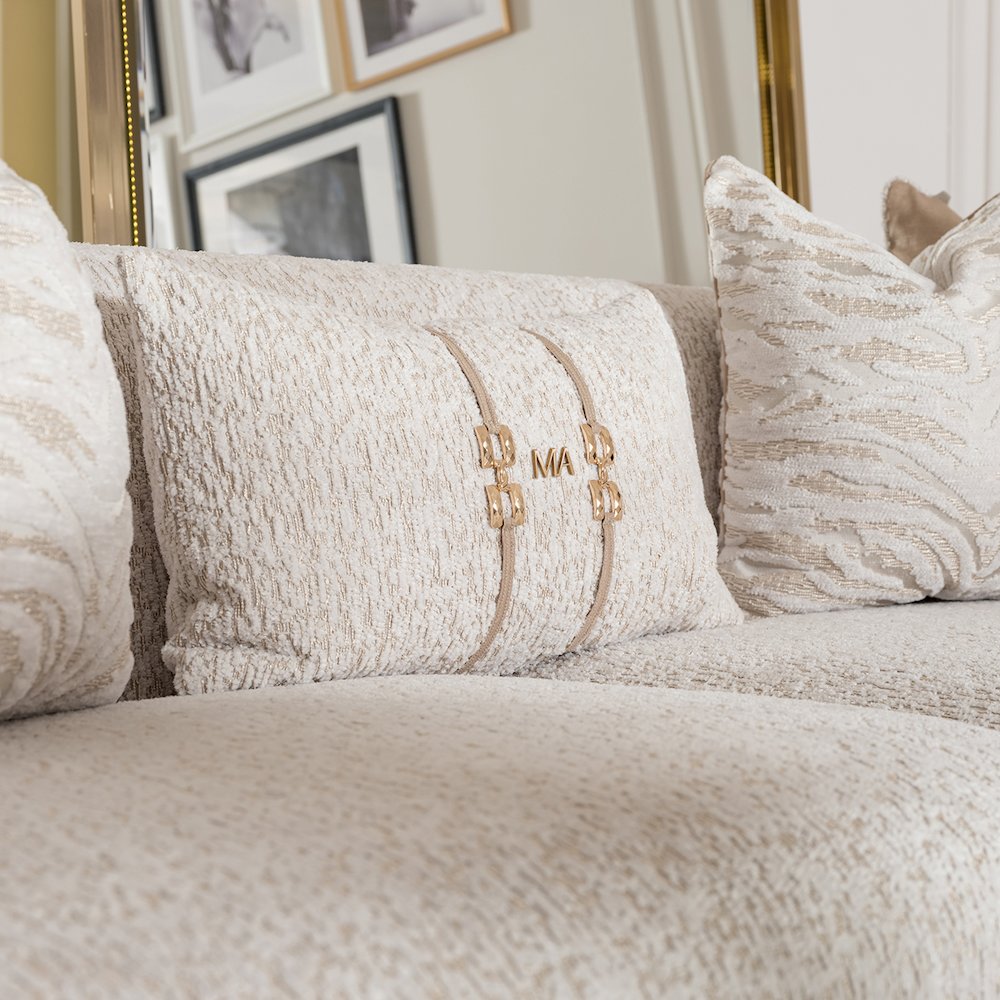 Savannah Breeze Standard Sofa - Cashmere/Bright Gold