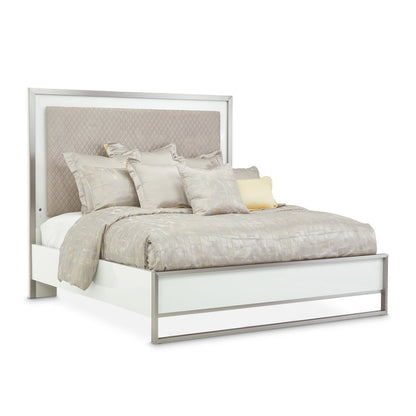 Marquee Queen Panel Bed - Cloud White