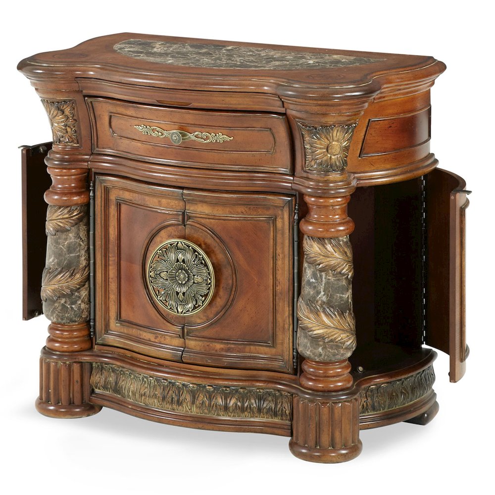 Villa Valencia Bedside Chest with Mirror - Classic Chest