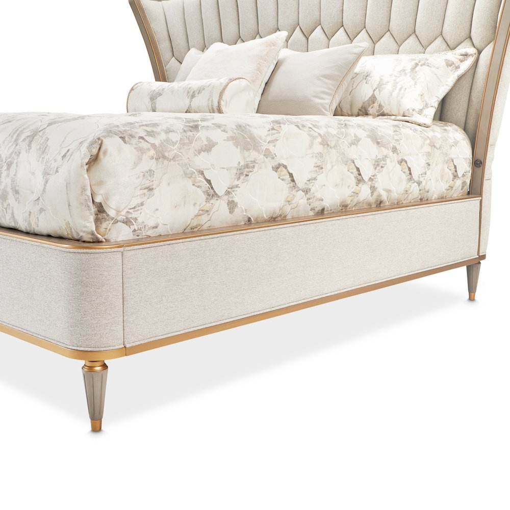 St. Charles Queen Upholstered Bed - Dove Gray