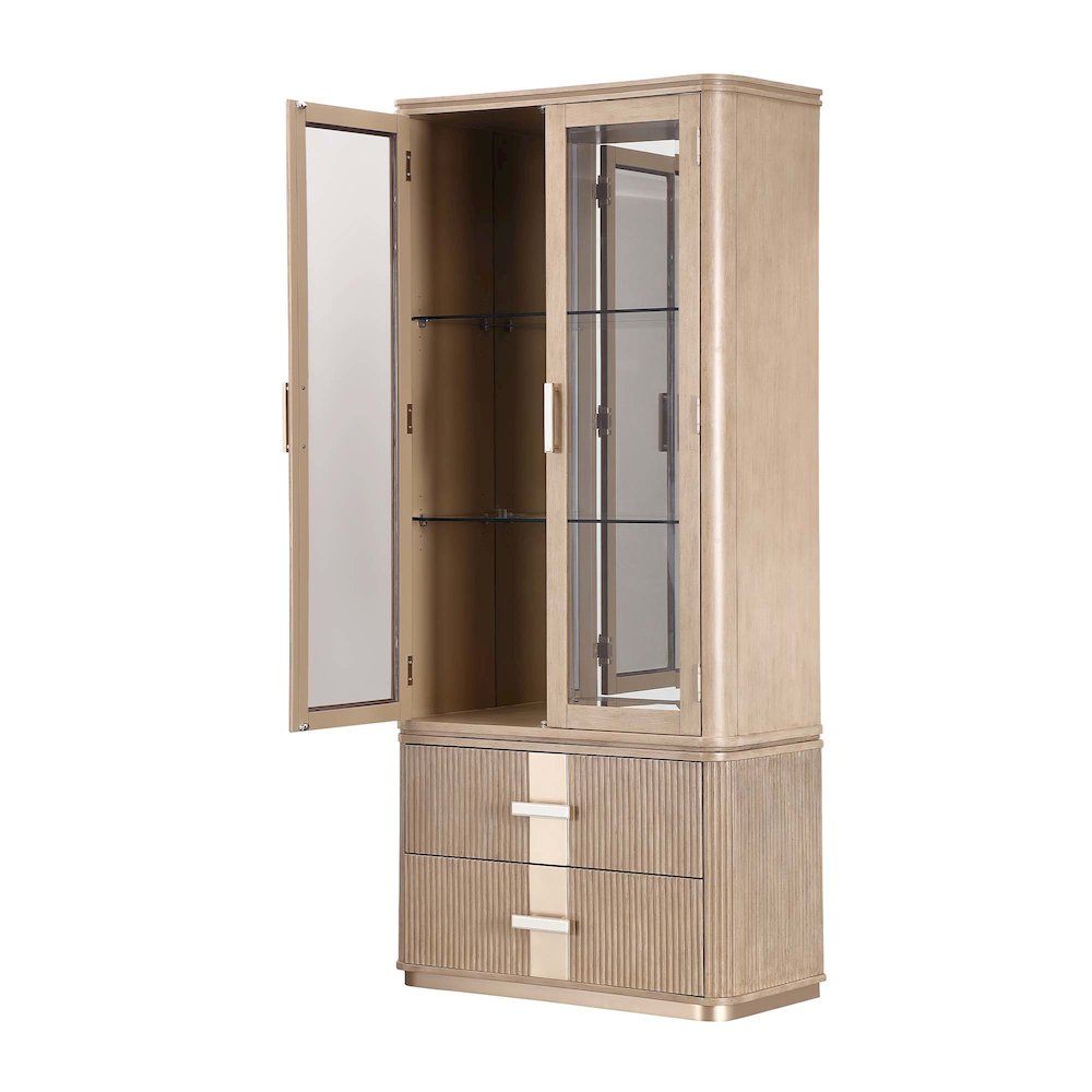 West Kensington Display Cabinet - Sea Salt Caramel
