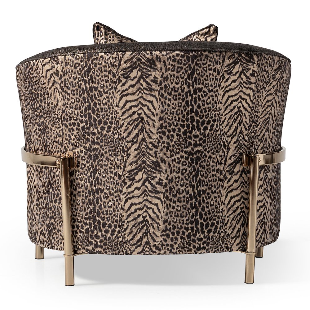 Lisbon Accent Chair - Onyx/Gold