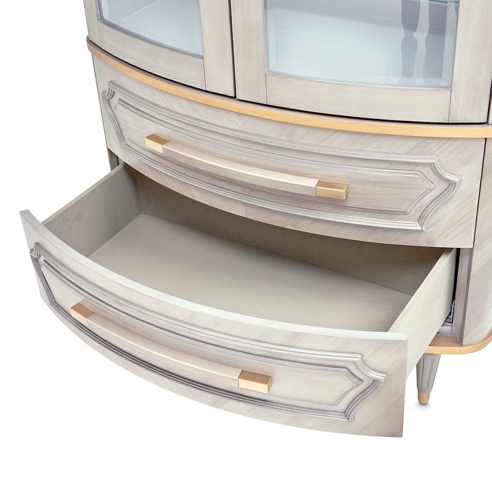 St. Charles Display Cabinet - Dove Gray